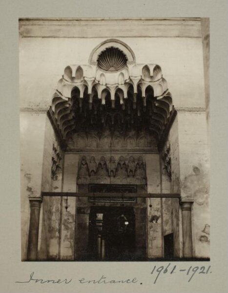 K.A.C. Creswell, Inner entrance of the mosque of Mamluk Amir Bashtak, Cairo