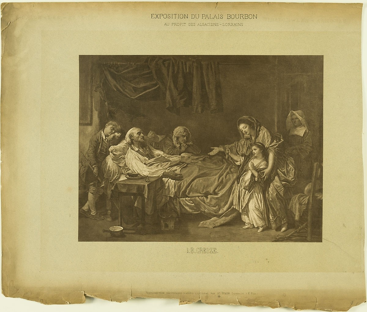 Adolphe Braun, Exposition du Palais Bourbon au Profit des Alsaciens-Lorrains - I. B. Greuze