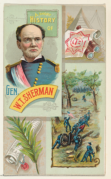 W. Duke, Sons & Co., A Short History: General William T. Sherman, from the Histories of Generals series (N114) issued by W. Duke, Sons & Co. to promote Honest Long Cut Smoking and Chewing Tobacco