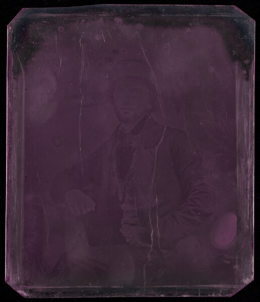 Unknown, [Portrait of a Seated Man in Wide-Brimmed Hat]