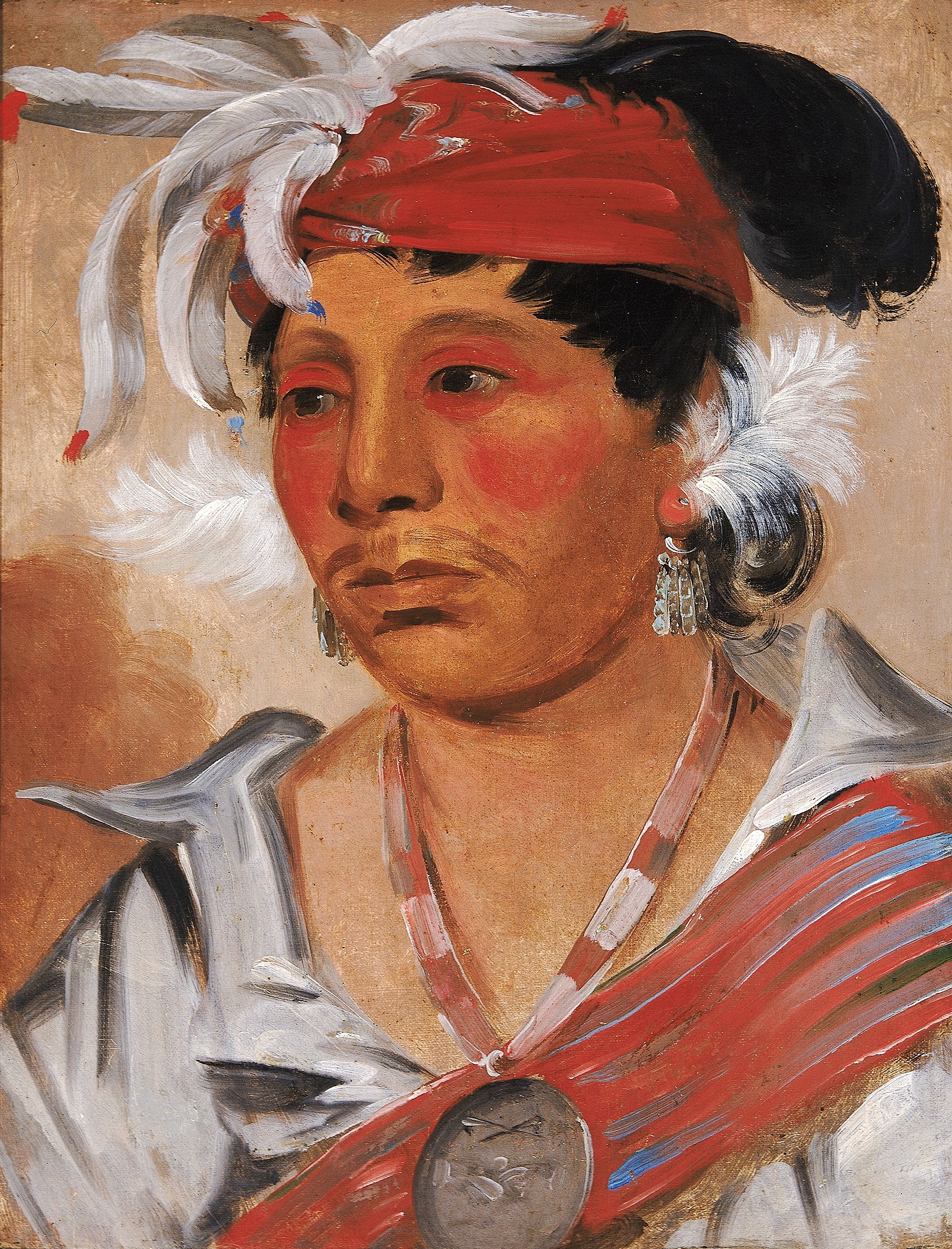 George Catlin, String, a Renowned Warrior