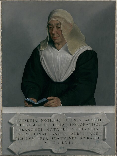 Giovanni Battista Moroni, Lucrezia Agliardi Vertova (1490?–1558)
