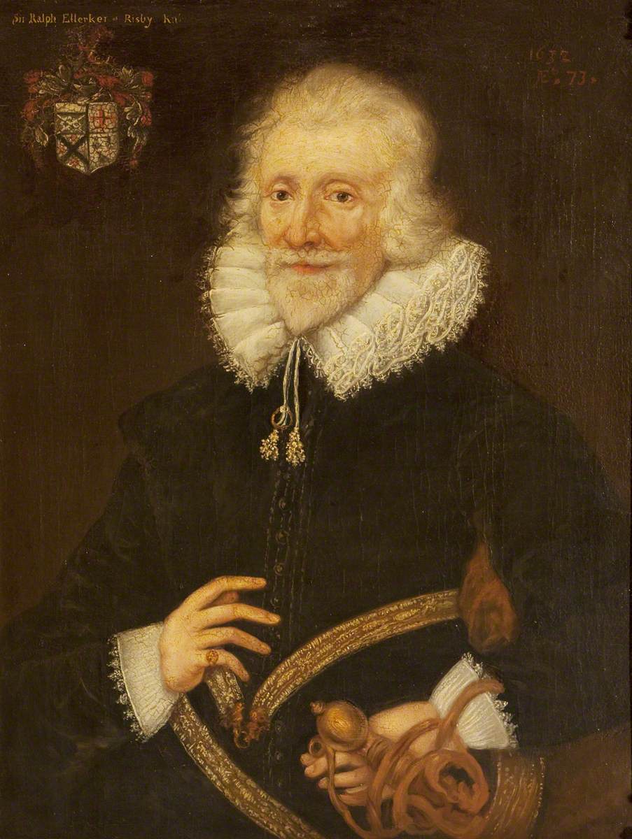 Rebecca Dulcibella Orpen, Sir Ralph Ellerker of Risby (b.1558/59) at the age of 73 (after British (English) School of 1632)