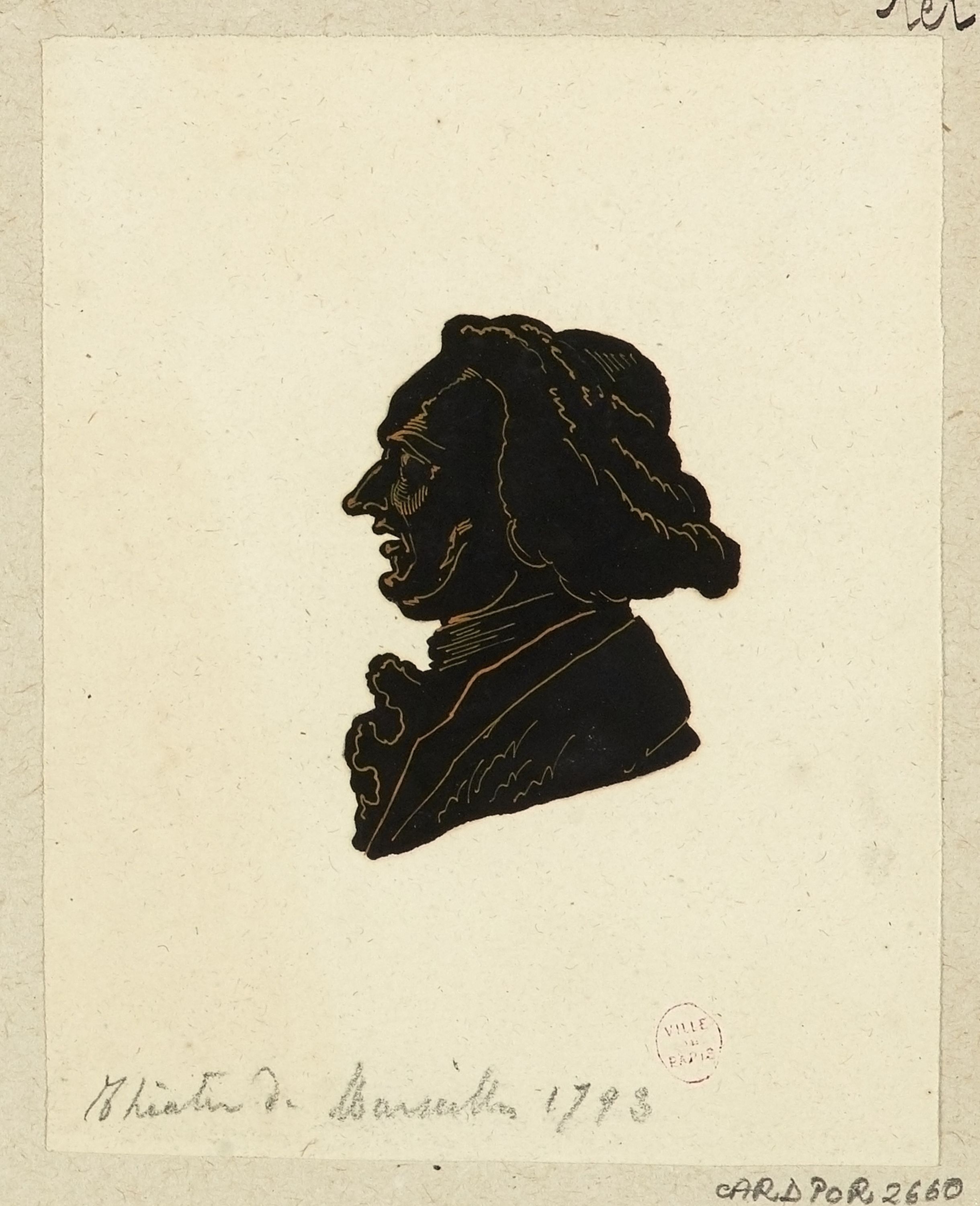 Anonyme, Portrait silhouette de l'acteur Lemelle