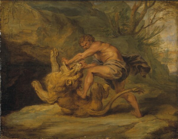Peter Paul Rubens, Simson och lejonet. Skiss
