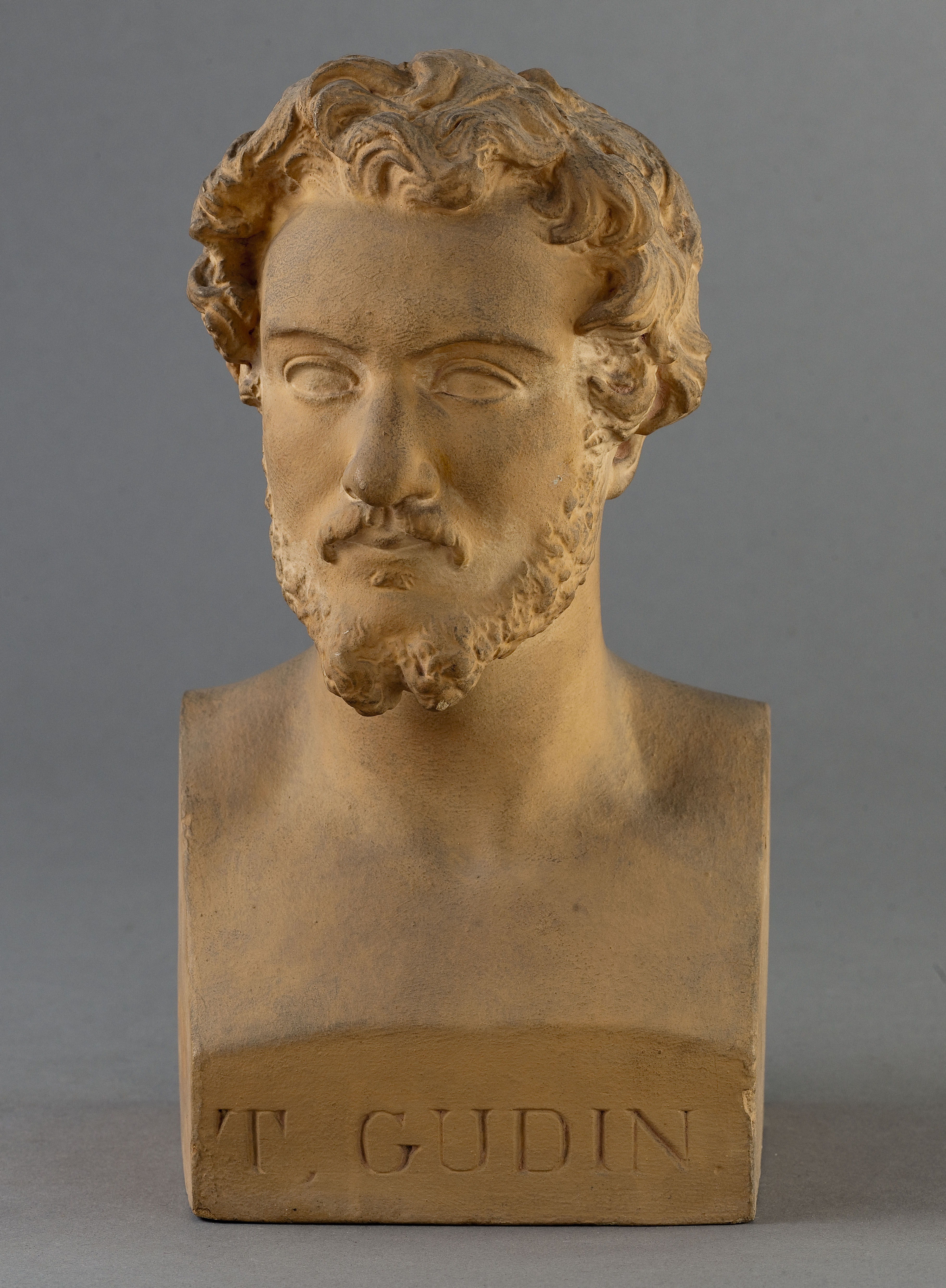 Jean Pierre Dantan, Portrait sérieux du peintre de marines, Théodore Gudin (1802-1880)