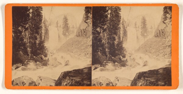 Eadweard J. Muybridge, [Pi-wy-ach Vernal Fall cataract of Diamonds 350 ft fall]