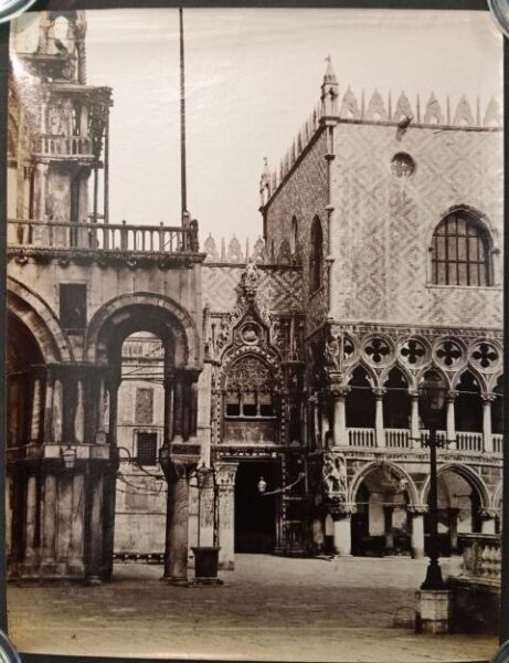 Unknown, St. Mark's Basilica, South-West angle, and the Porta della Carta, Ducal Palace, Venice, Italy