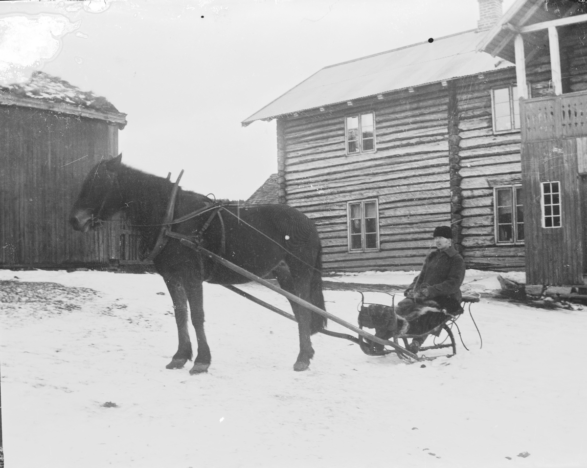 Anders O. Sørhuus, Mann med hest og slede
