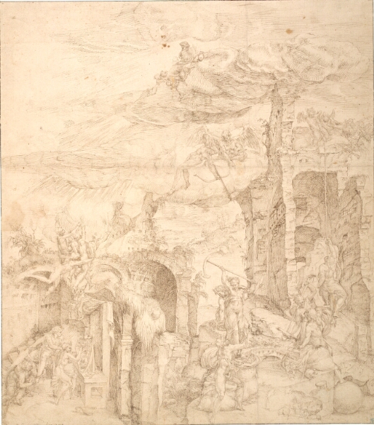Maarten van Heemskerck, Allegori over troens magt