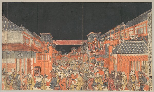 Utagawa Toyoharu, Sakaichō Fukiyachō Kaomise Yoshibai no Zu
