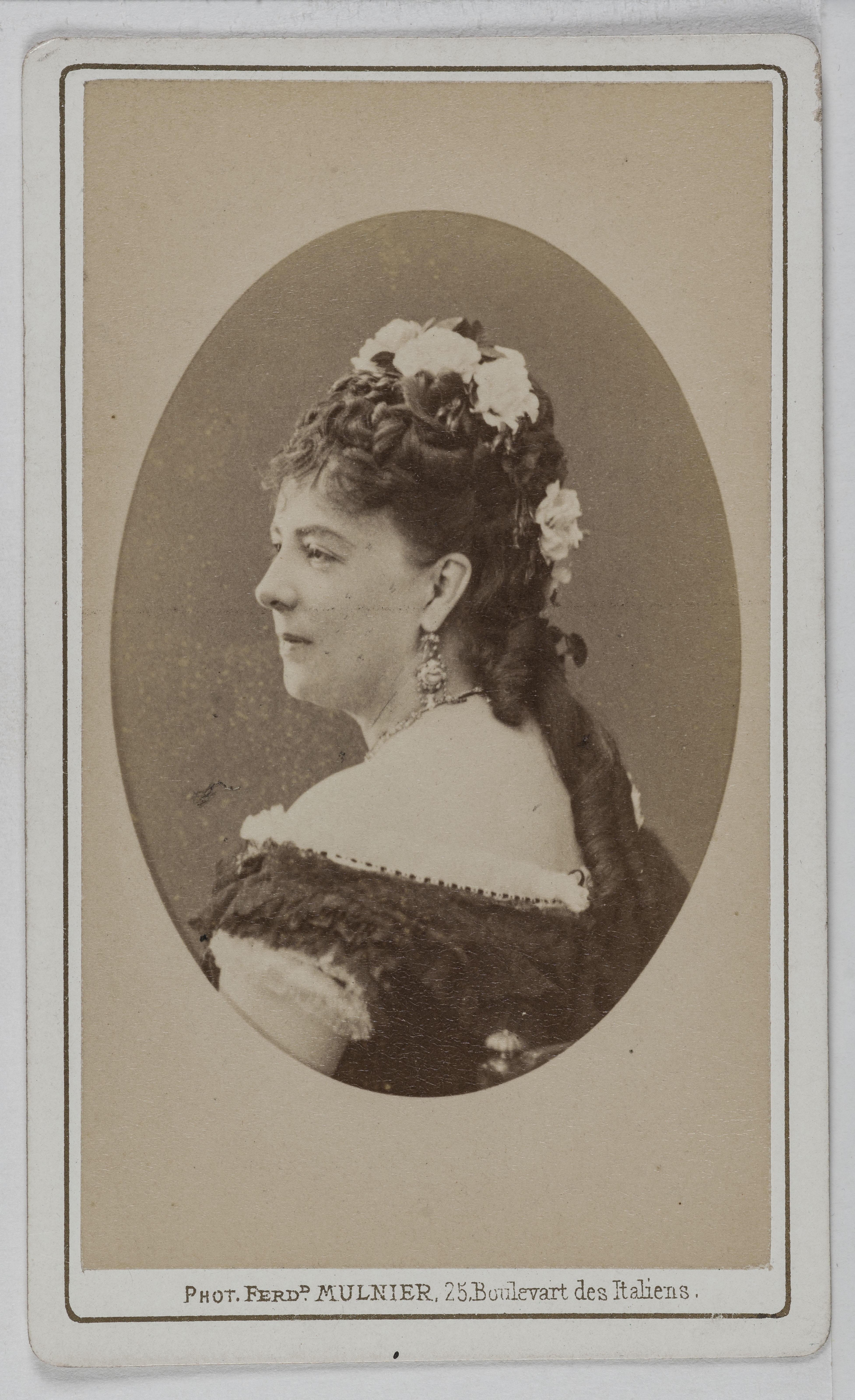 Ferdinand Mulnier, Portrait de Lloyd Marie, (Marie Emilie Jolly, dite), (ép. Georges Vibert), (1842-1897), (actrice)