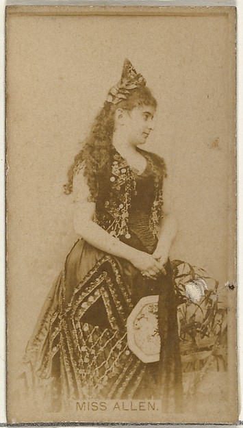 W. Duke, Sons & Co., Miss Allen, from the Actors and Actresses series (N145-8) issued by Duke Sons & Co. to promote Duke Cigarettes