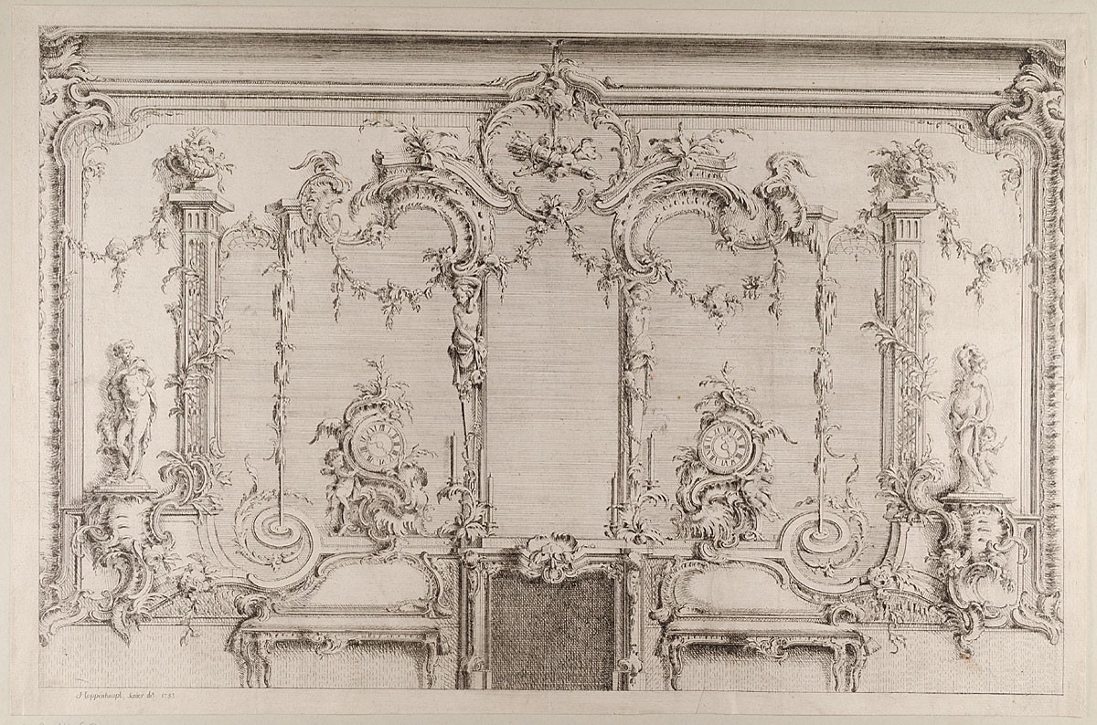 Johann Michael Hoppenhaupt, Wandfüllung, Blatt aus einer Folge