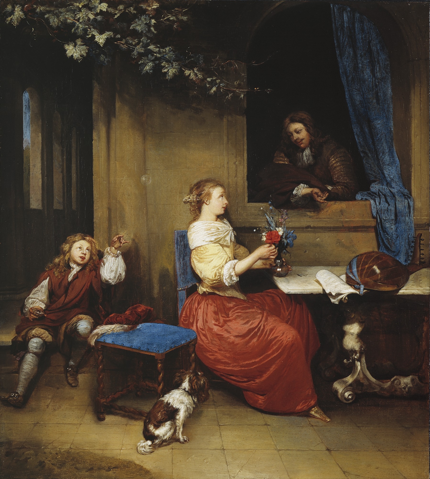 Caspar Netscher, Courtship