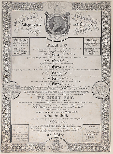 Anonymous, British, 19th century, Trade Card for William and James Swinford, Lithographers and Printers