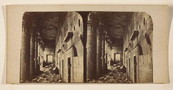 Francis Frith, [Temples on the Island of Philis. Colonnade of the great Yard]