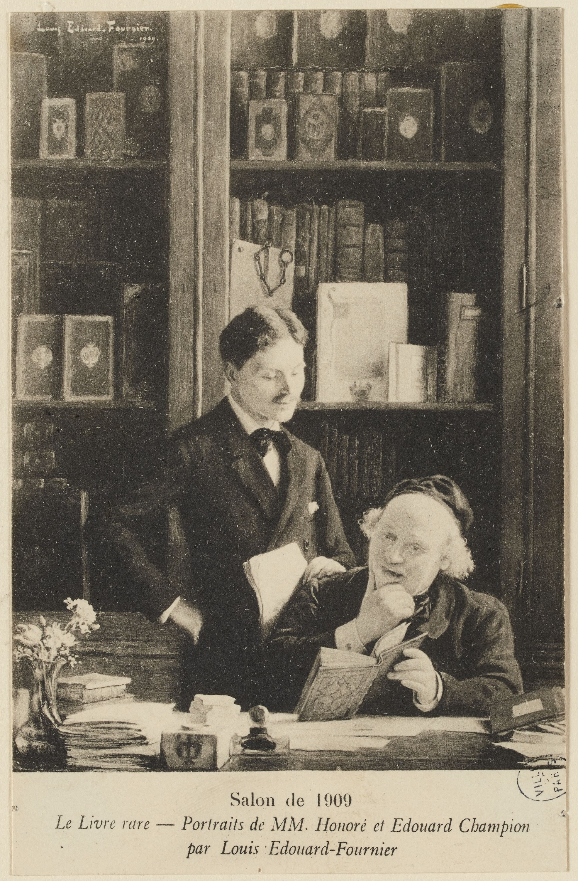 Anonyme, Salon de 1900 /Le Livre rare - Portraits de MM. Honoré et Edouard Champion /par Louis Edouard-Fournier
