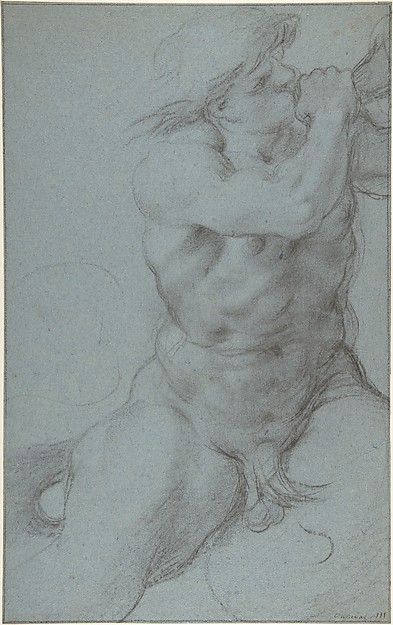Annibale Carracci, Triton Sounding a Conch Shell