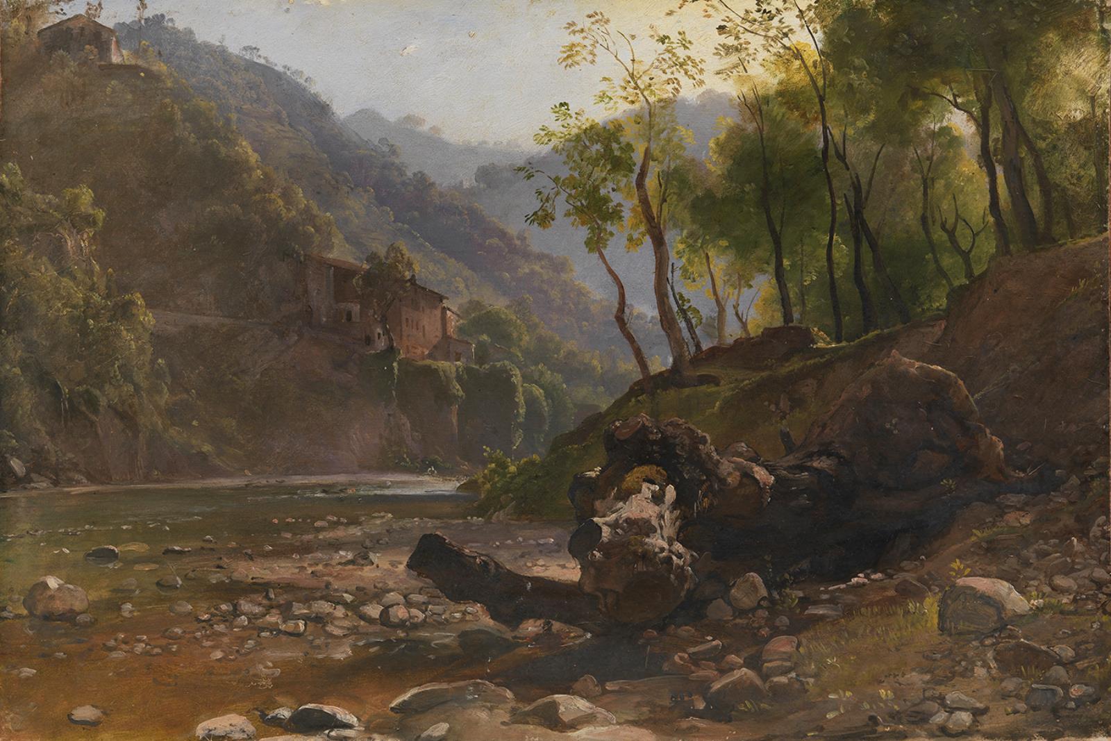 Franz Ludwig Catel, Parti ved en skovbevokset flod