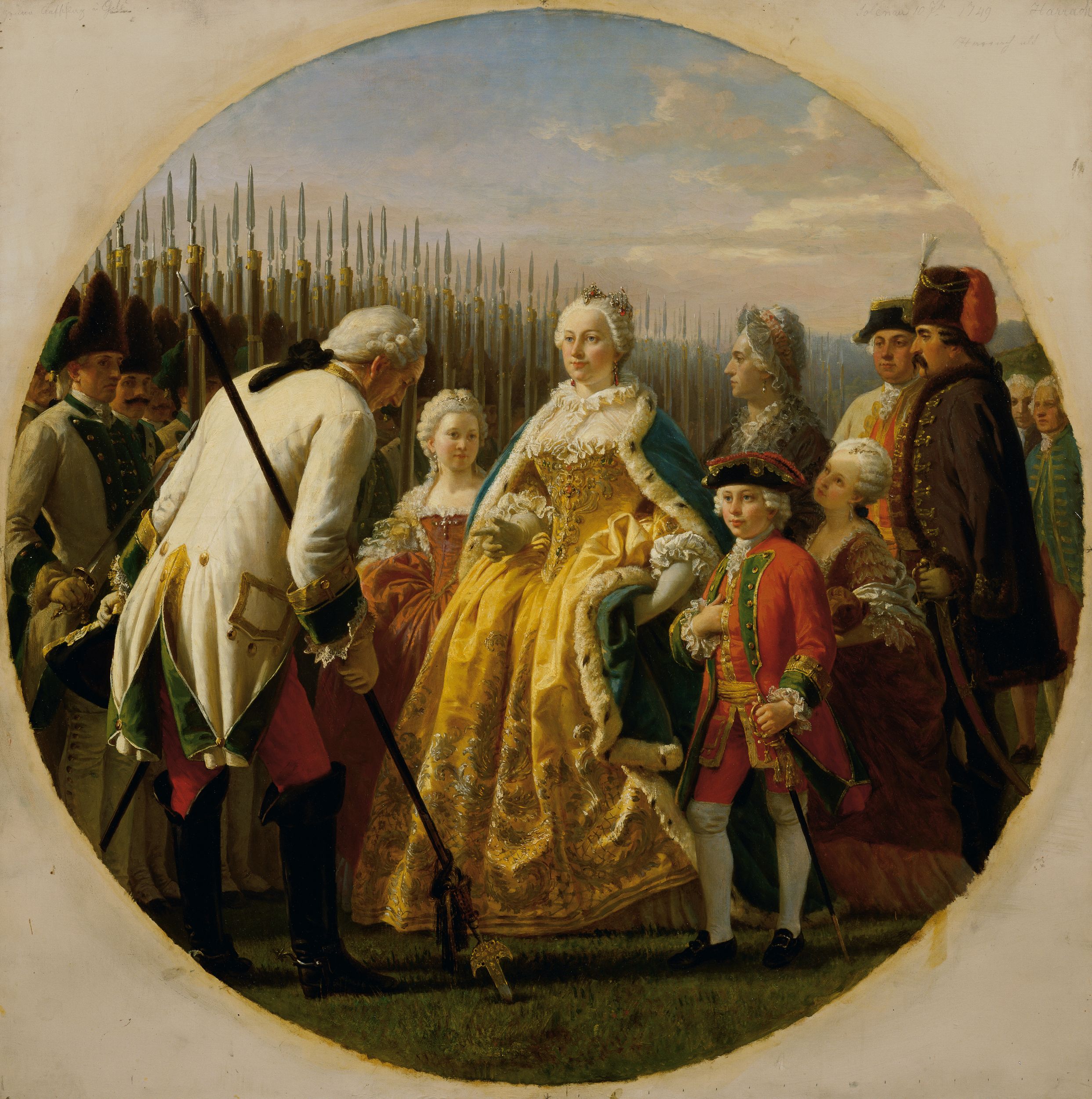 Karl von Blaas, Die Musterung bei Solenau im Jahr 1749