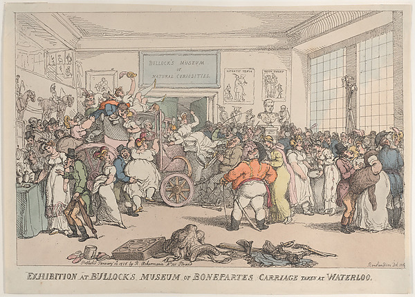 Thomas Rowlandson, Exhibition at Bullock's Museum of Bonaparte's Carriage Taken at Waterloo