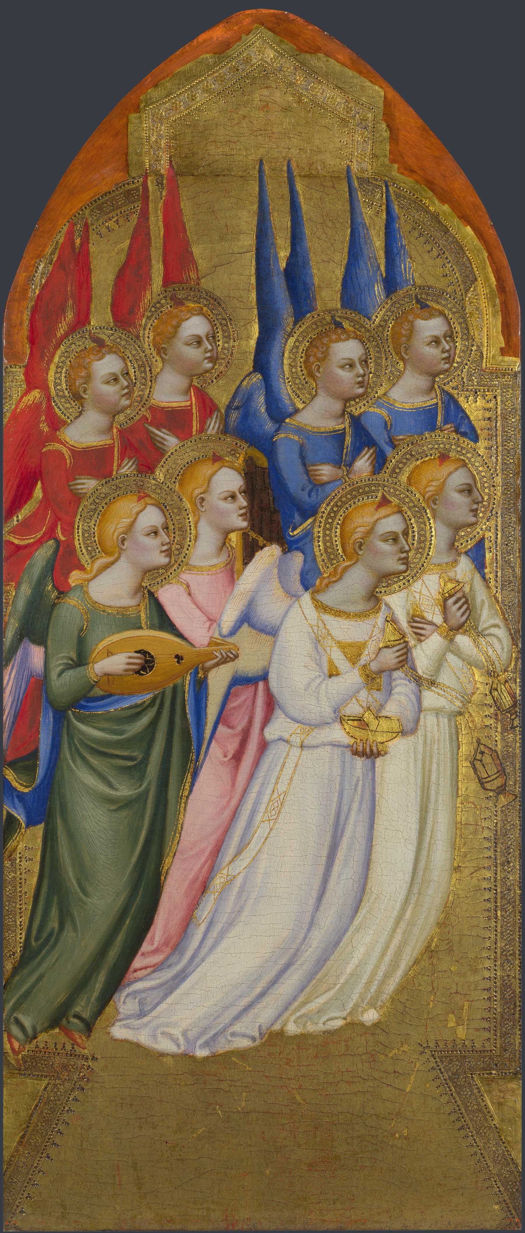 Jacopo di Cione, Seraphim, Cherubim and Adoring Angels