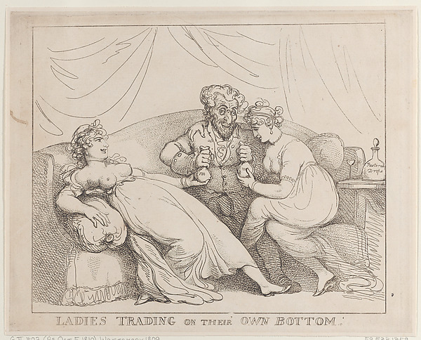 Thomas Rowlandson, Ladies Trading on Their Own Bottom