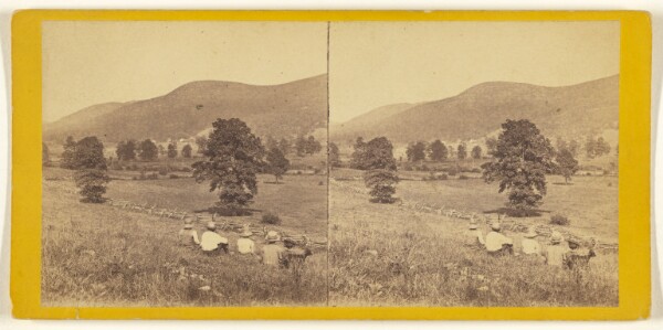 Edward and Henry T. Anthony & Co., The Beauties of the Ramapo, Erie Railway. Valley of the Ramapo between Turners and Greenwood Station, from the burying ground.