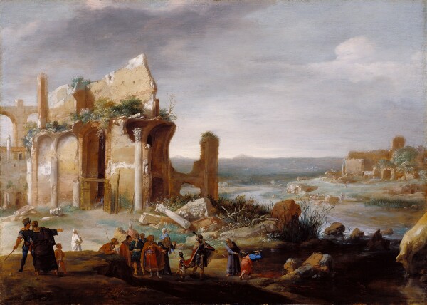 Bartholomeus Breenbergh, Moses and Aaron Changing the Rivers of Egypt to Blood