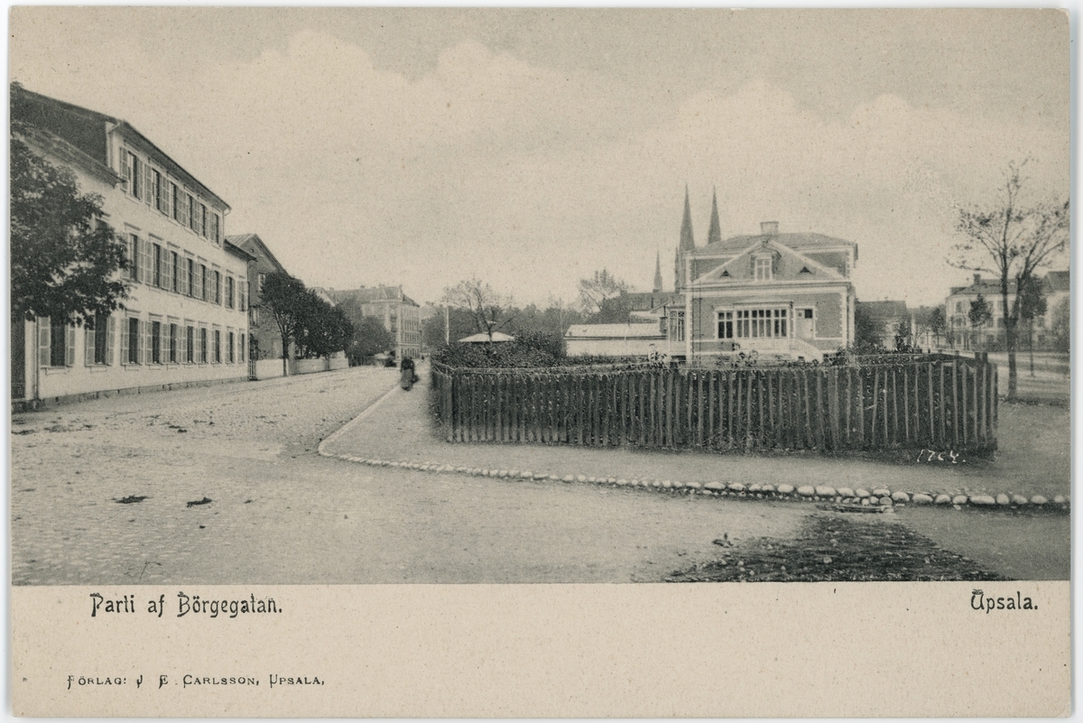 Okänd,, Brevkort - Börjegatan, Uppsala