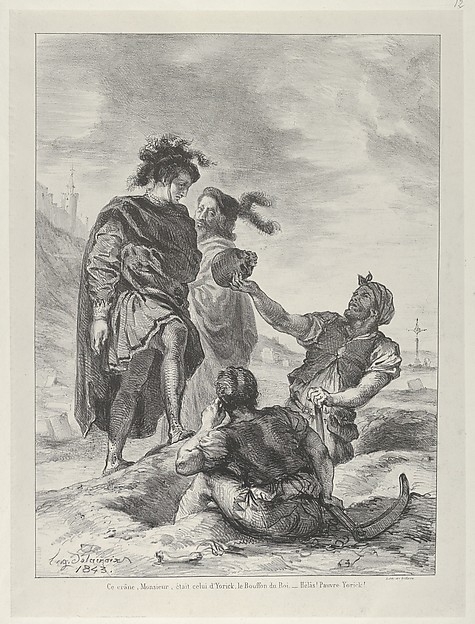 Eugène Delacroix, Hamlet and Horatio before the Gravediggers