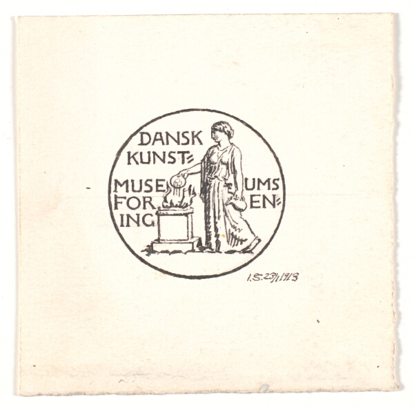 Joakim Skovgaard, Udkast til vignet for Dansk Museums Kunstforening