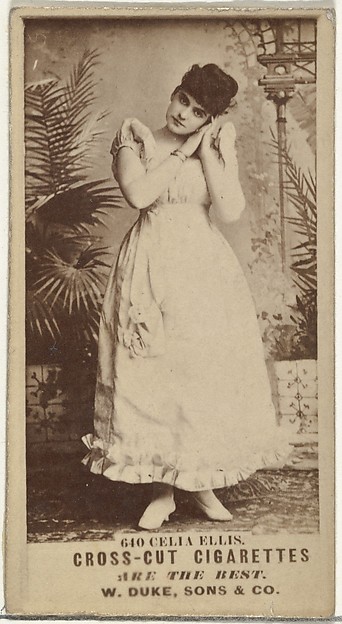 W. Duke, Sons & Co., Card Number 640, Celia Ellis, from the Actors and Actresses series (N145-3) issued by Duke Sons & Co. to promote Cross Cut Cigarettes