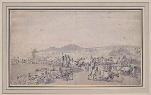 Thomas Rowlandson, Cattle Market at Router Rocks, Cornwall