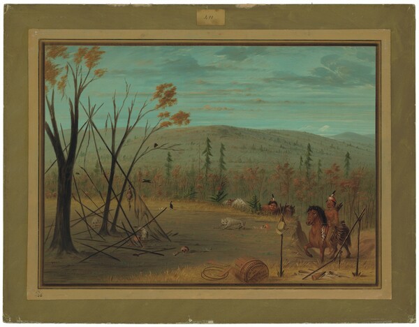 George Catlin, The Cheyenne Brothers Returning from Their Fall Hunt