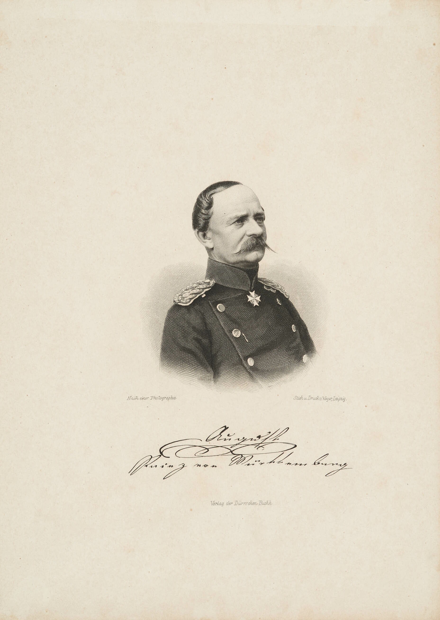August Weger, Bildnis Prinz August von Württemberg