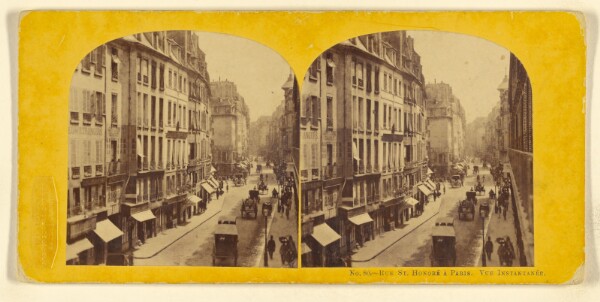 London Stereoscopic and Photographic Company, Rue St. Honore a Paris. Vue Instantanee.