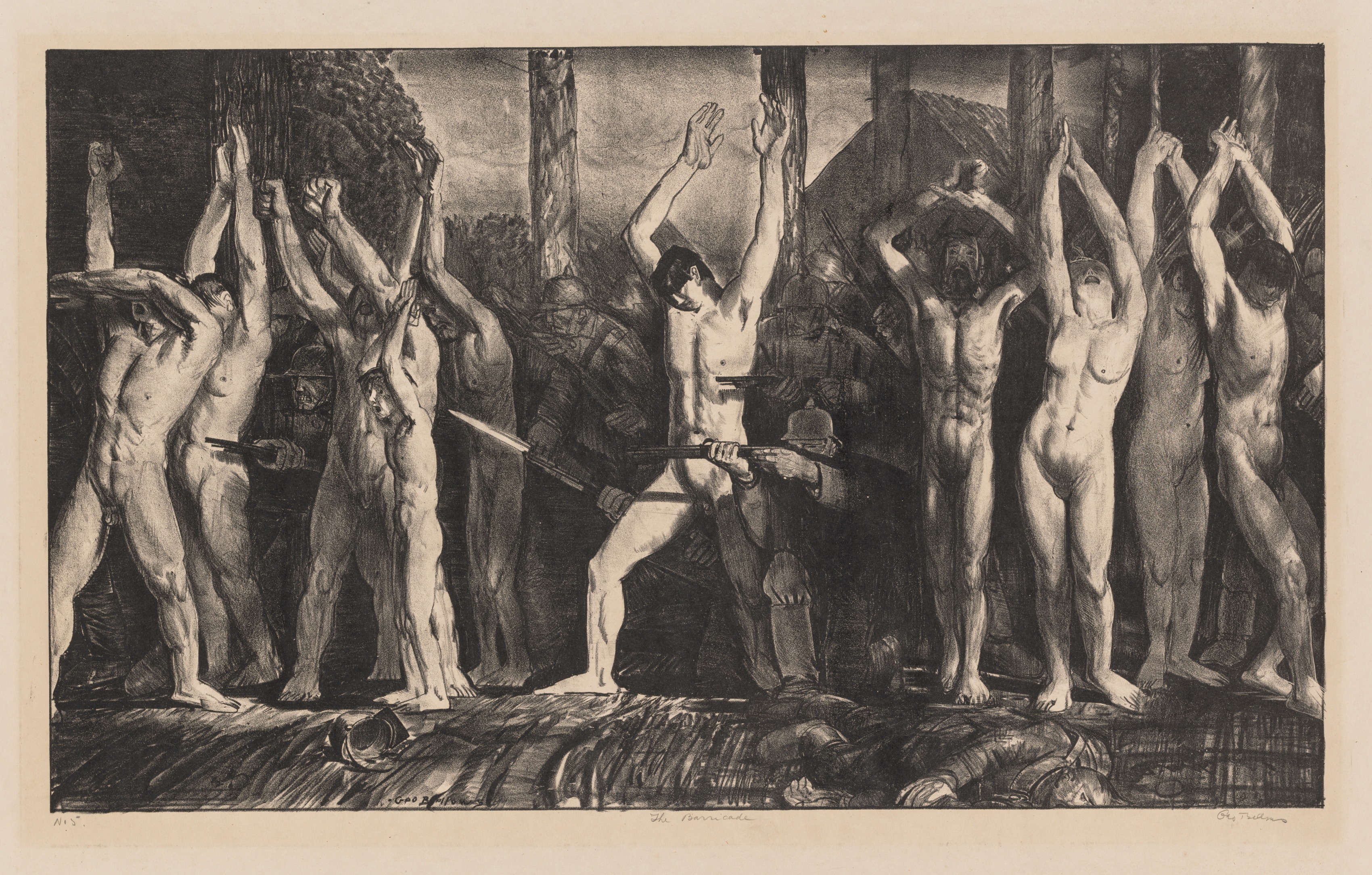 George Bellows, The Barricade, First Stone