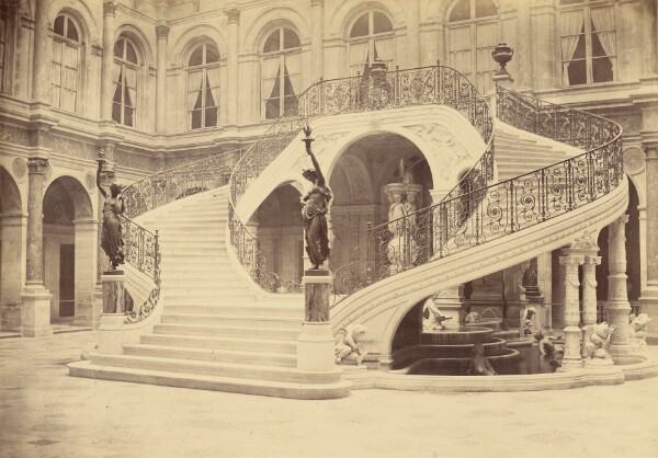 Charles Marville, [Staircase, Interior of Hotel de Ville]
