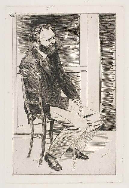 Edgar Degas, Édouard Manet, Seated, Turned to the Right
