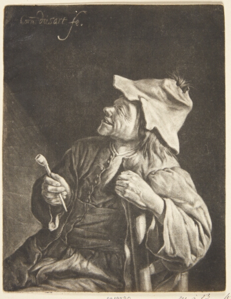 Cornelis Dusart, Siddende bonde med en pibe