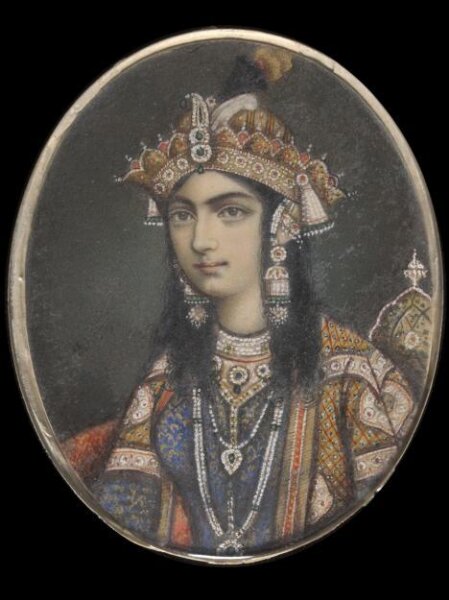 Unknown, One of eleven bust portraits depicting Mughal ladies and princesses.