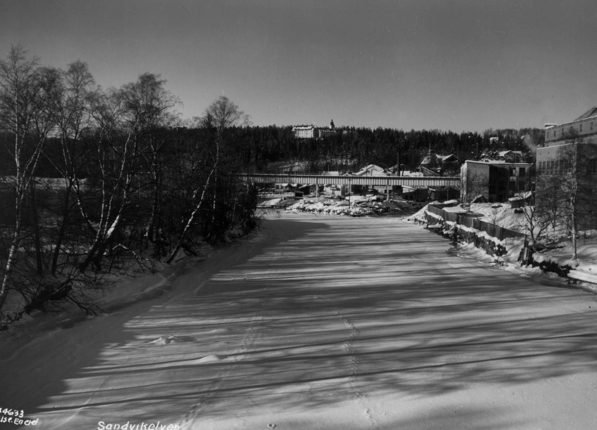 Anders Beer Wilse, Sandvikelva, Bærum Sykehus, vinter.