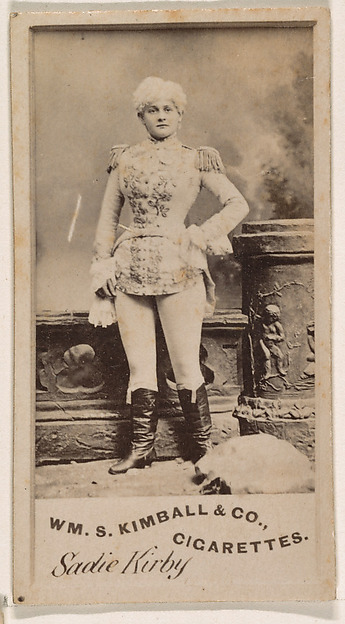 William S. Kimball & Company, Sadie Kirby, from the Actresses series (N203) issued by Wm. S. Kimball & Co.