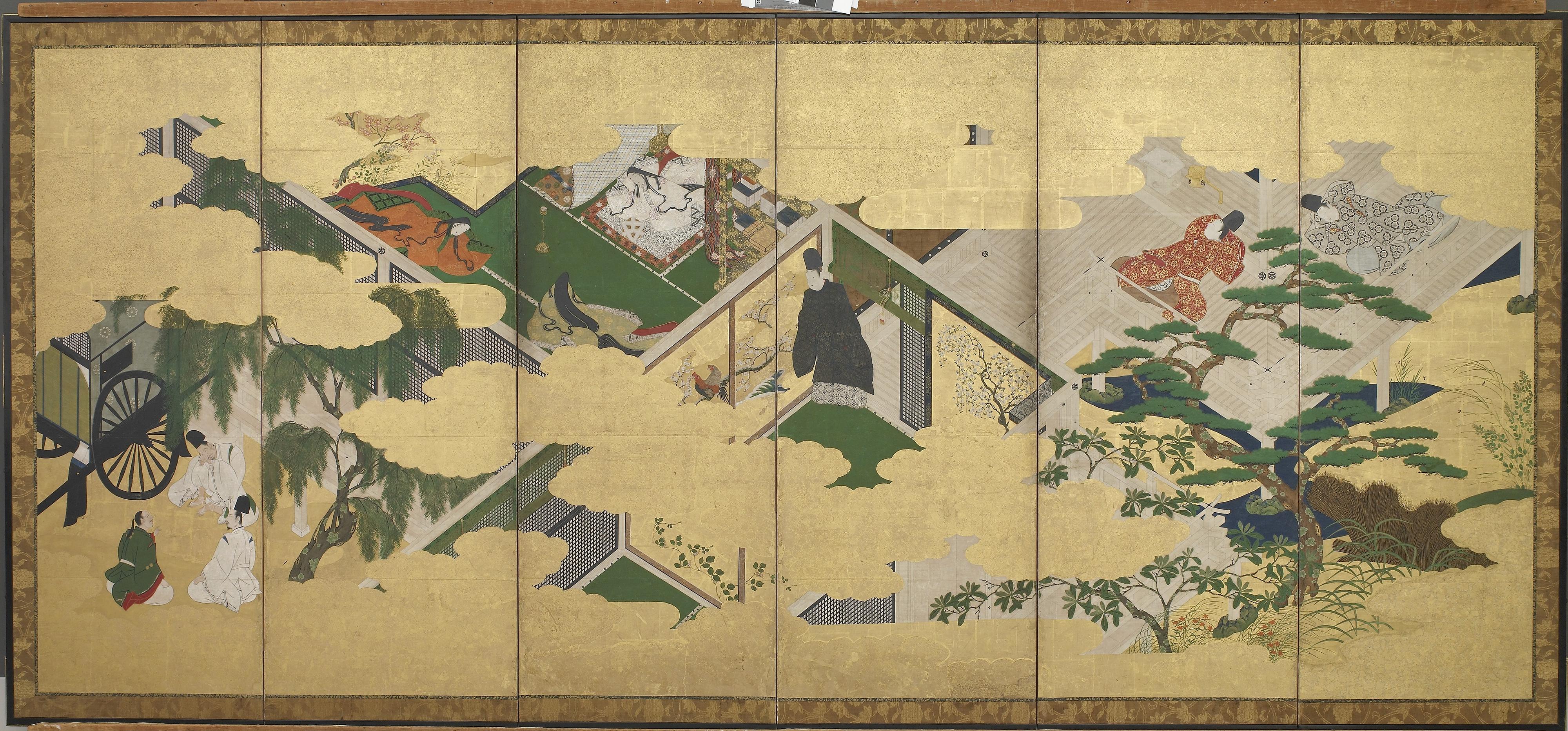 Tosa Mitsuoki, The Tale of Genji, chapter 2: Prince Genji's visit to Utsusemi