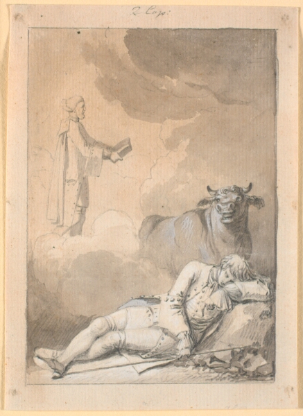 Nicolai Abildgaard, Niels Klim hører i drømme degnen i Fane kirke