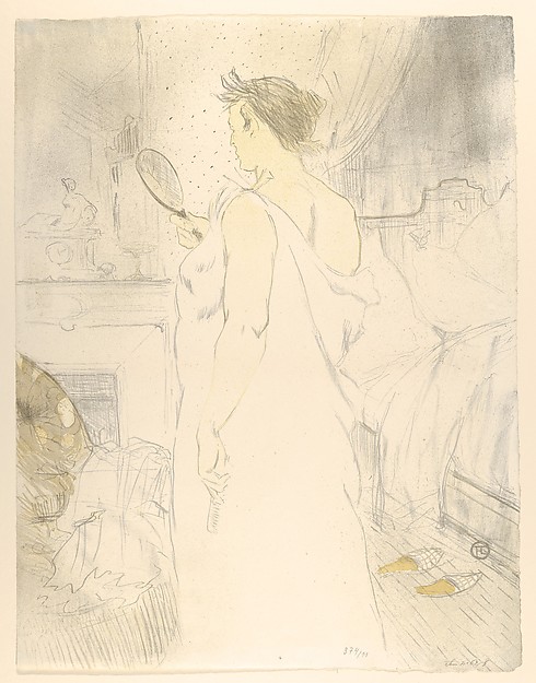 Henri de Toulouse-Lautrec, Looking in a Mirror, from "Elles"