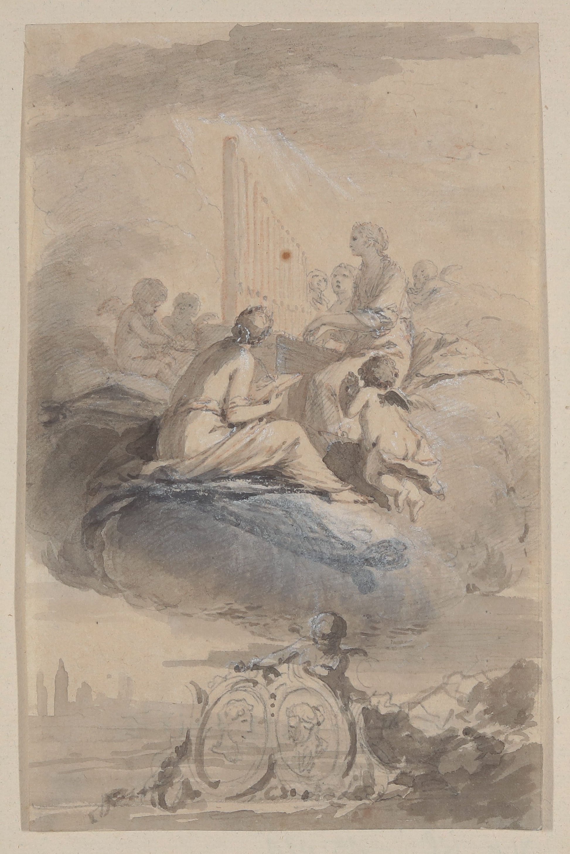 Adam Friedrich Oeser, Die Heilige Cäcilie auf Wolken