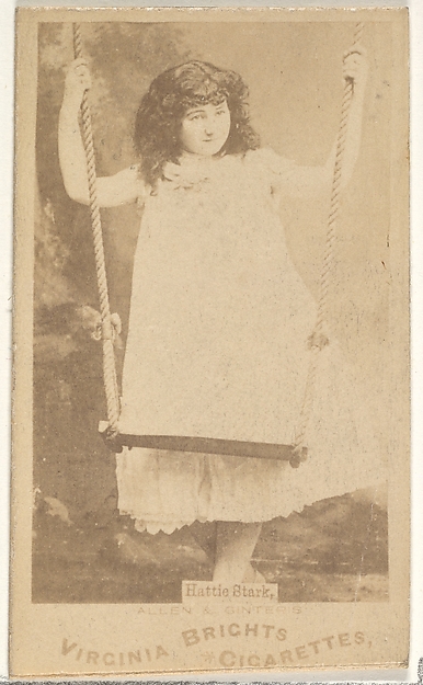Allen & Ginter, Hattie Stark, from the Actors and Actresses series (N45, Type 1) for Virginia Brights Cigarettes